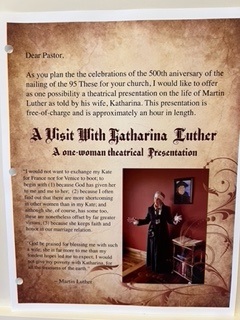 A Visit with Katharina Luther - A One-Act Play Script - Image 2
