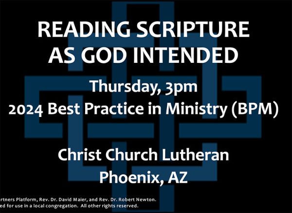 Reading Scripture As God Intended